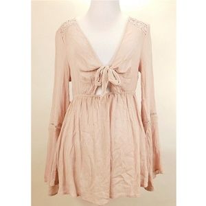 Bleuh Ciel Womens Medium Top Pink Blush Boho